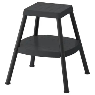 HADDARP step stool, 4-way black-grey, Depth 43.8 x Height 47 x Width 43.8 cm