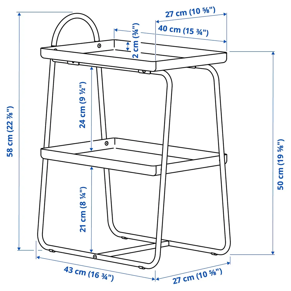 Illustration with measurements for the product: HATTÅSEN.