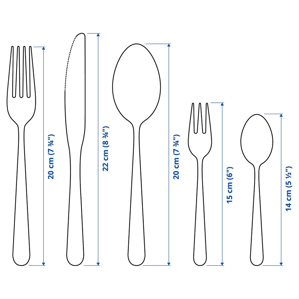 MARTORP 30-piece cutlery set, stainless steel