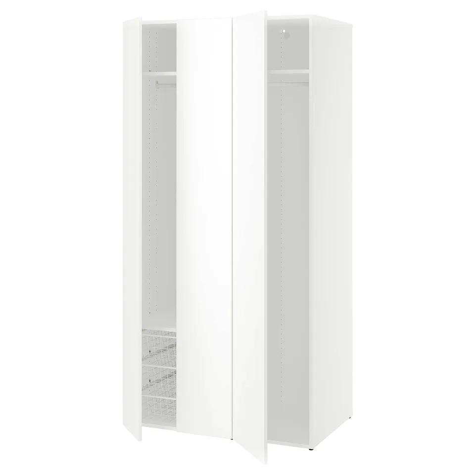 LASTARE Wardrobe combination, white, 100x62x201 cm