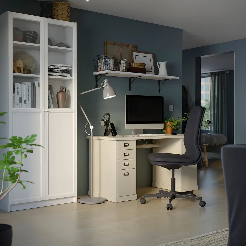 part: BILLY / OXBERG bookcase with panel/glass doors