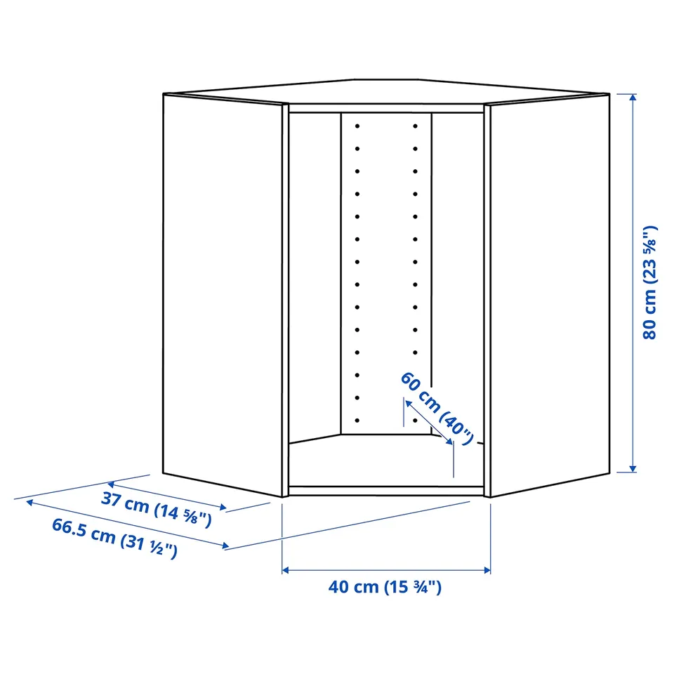 part: METOD corner wall cabinet
