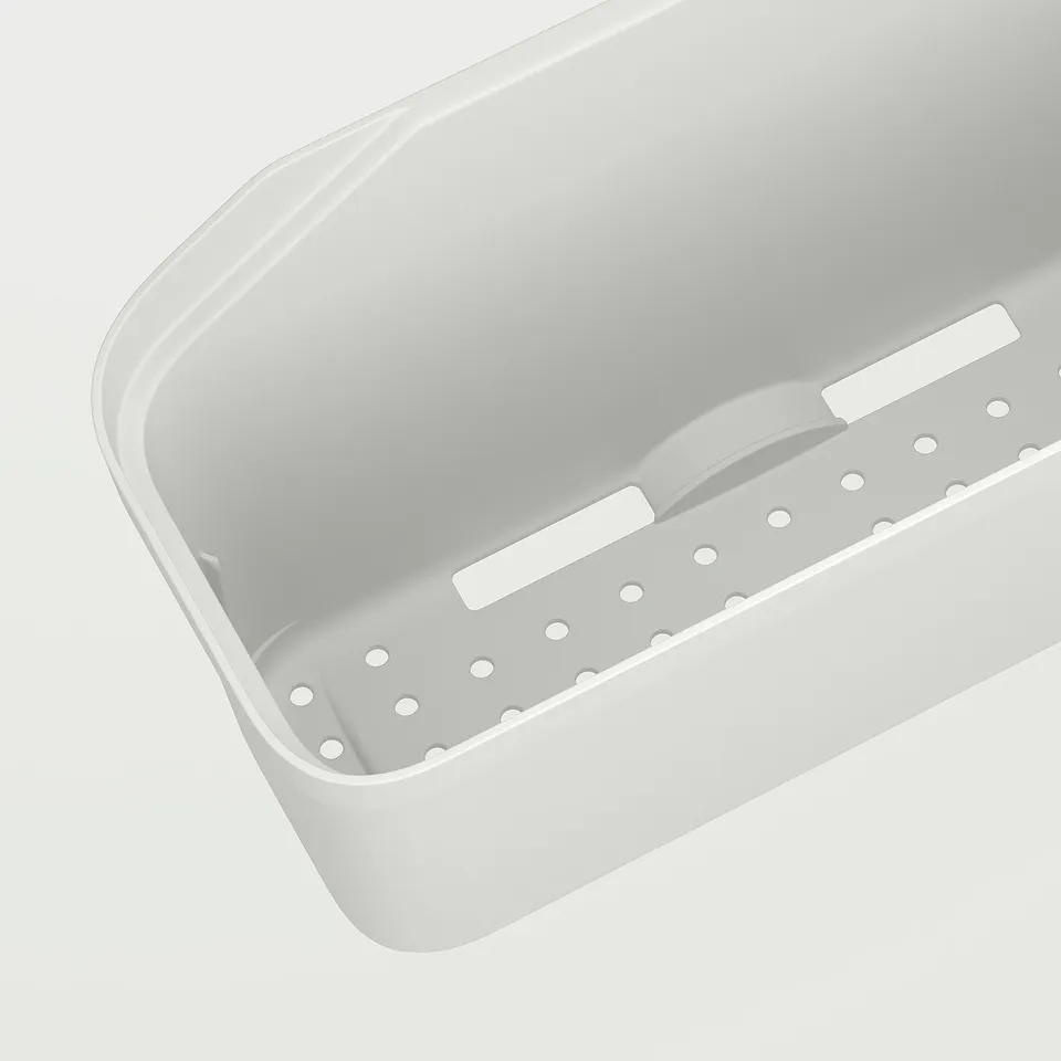 TÅNGHÄLLAN Shower basket, light grey, 29x31 cm