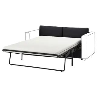 VIMLE cover for 2-seat sofa-bed section, Hillared anthracite