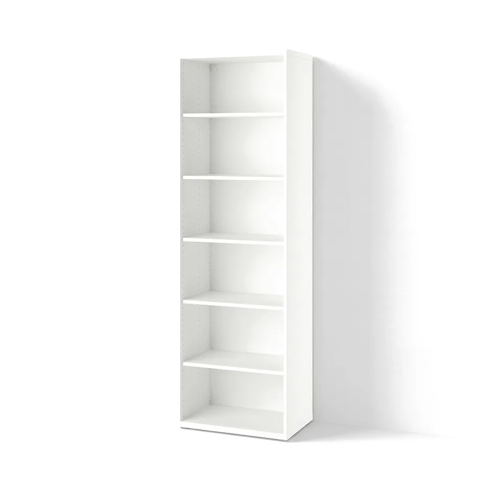 BESTÅ Shelving unit, with 5 shelves/white, 60x40x193 cm