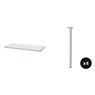 LAGKAPTEN/OLOV set: table top + leg, adjustable