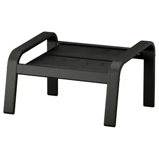 POÄNG footstool frame, black, Width 68 x Height 39 x Length 52 cm