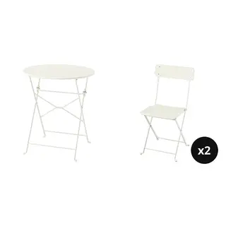 SUNDSÖ set: gateleg table + folding chair x2