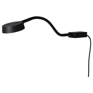 YTBERG LED cabinet lighting, black/dimmable, Height 2 x Length 36 x Width 6.8 cm
