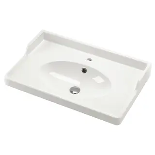 RUTSJÖN wash-basin, white, 82x49 cm