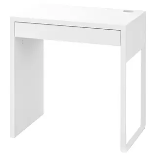 MICKE desk, white, 73x50 cm