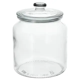 VARDAGEN jar with lid, clear glass, 1.9 l