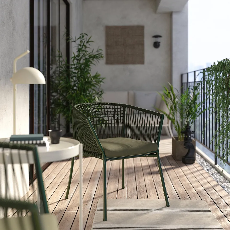 part: SEGERÖN chair with armrests, outdoor