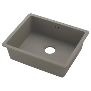 KILSVIKEN inset sink, 1 bowl, grey-beige quartz composite, 56x46 cm