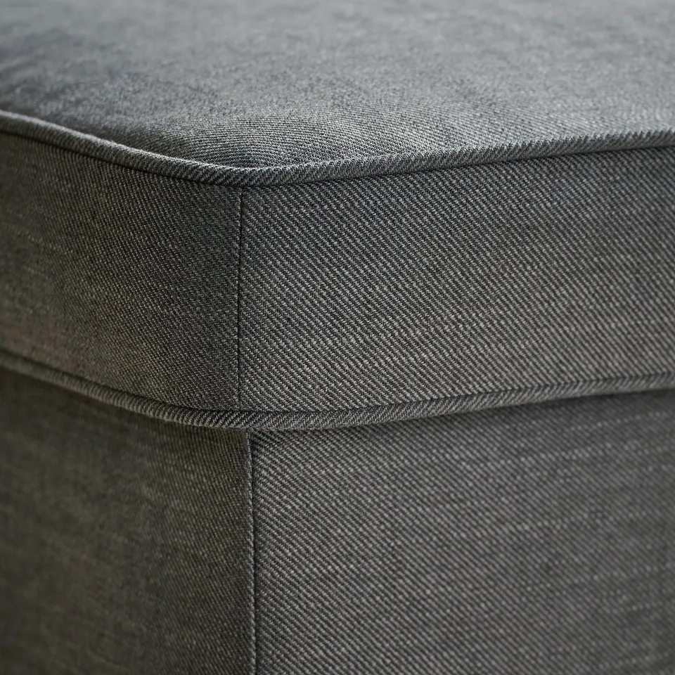 STRANDMON Footstool with storage, Nordvalla dark grey