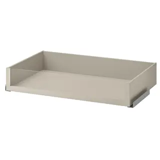KOMPLEMENT drawer with glass front, grey-beige, 100x58 cm