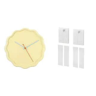 ALFTA/LAVSKRIKA set: wall clock + adhesive hook for frame