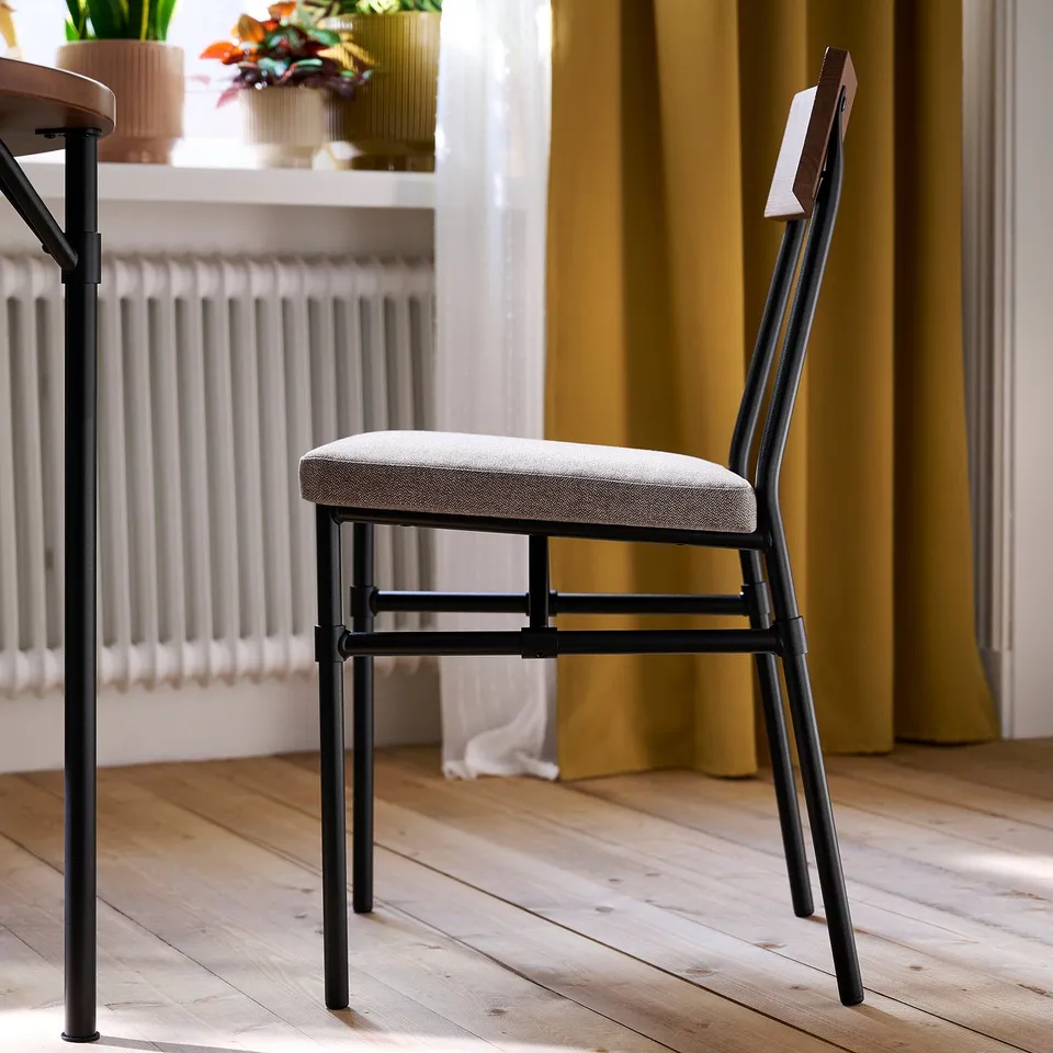 GRÖTÅN / GRÖTÅN Table and 2 chairs, pine brown stained/Tibbleby dark beige, 80 cm