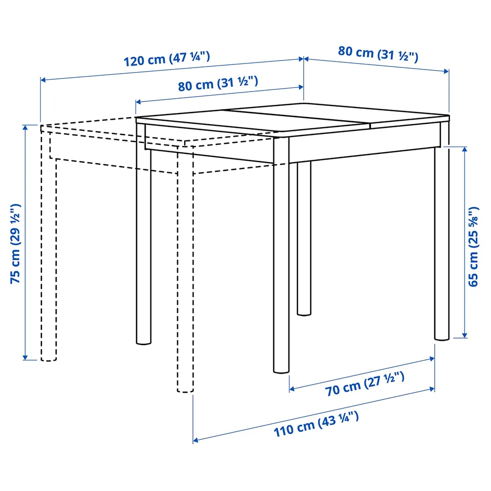 TONSTAD / TONSTAD Table and 2 chairs, oak veneer/Fridtuna light beige oak effect, 80/120x70 cm