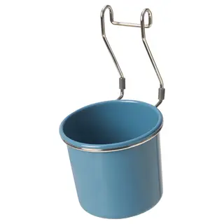 HULTARP container, blue/nickel-plated, Width 14 x Depth 16 x Height 12 cm