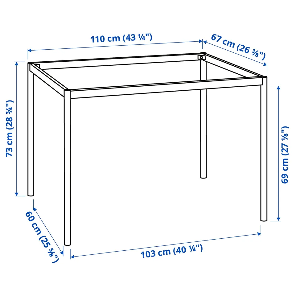 part: SANDSBERG underframe for table top