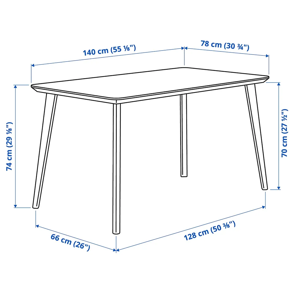LISABO / VIHALS Table and 4 chairs, ash veneer/green Tibbleby grey-green, 140x78 cm