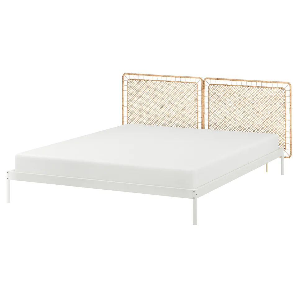 part: VEVELSTAD bed frame with 2 headboards