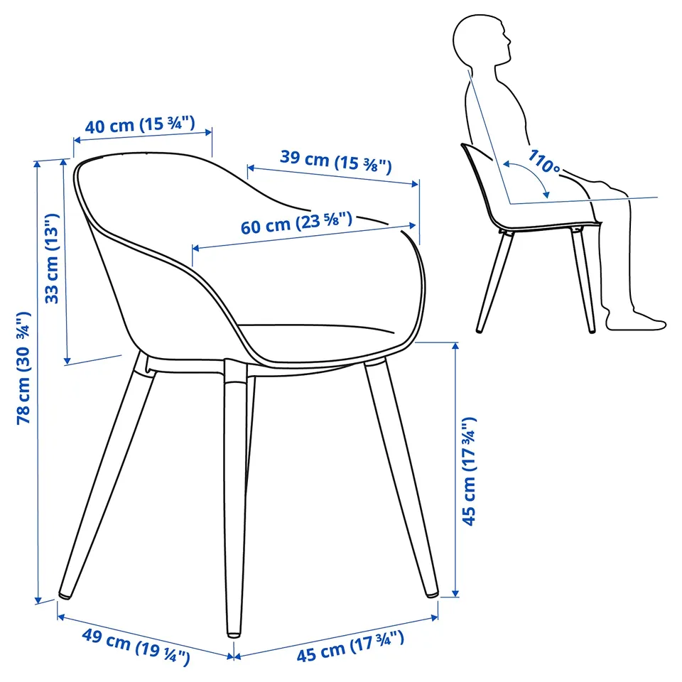 part: SKANSNÄS / GRÖNSTA table and 4 chairs