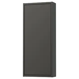 HAVBÄCK wall cabinet with door, dark grey, 40x15x95 cm