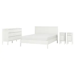 GULLABERG bedroom furniture, set of 4, white, 150x200 cm