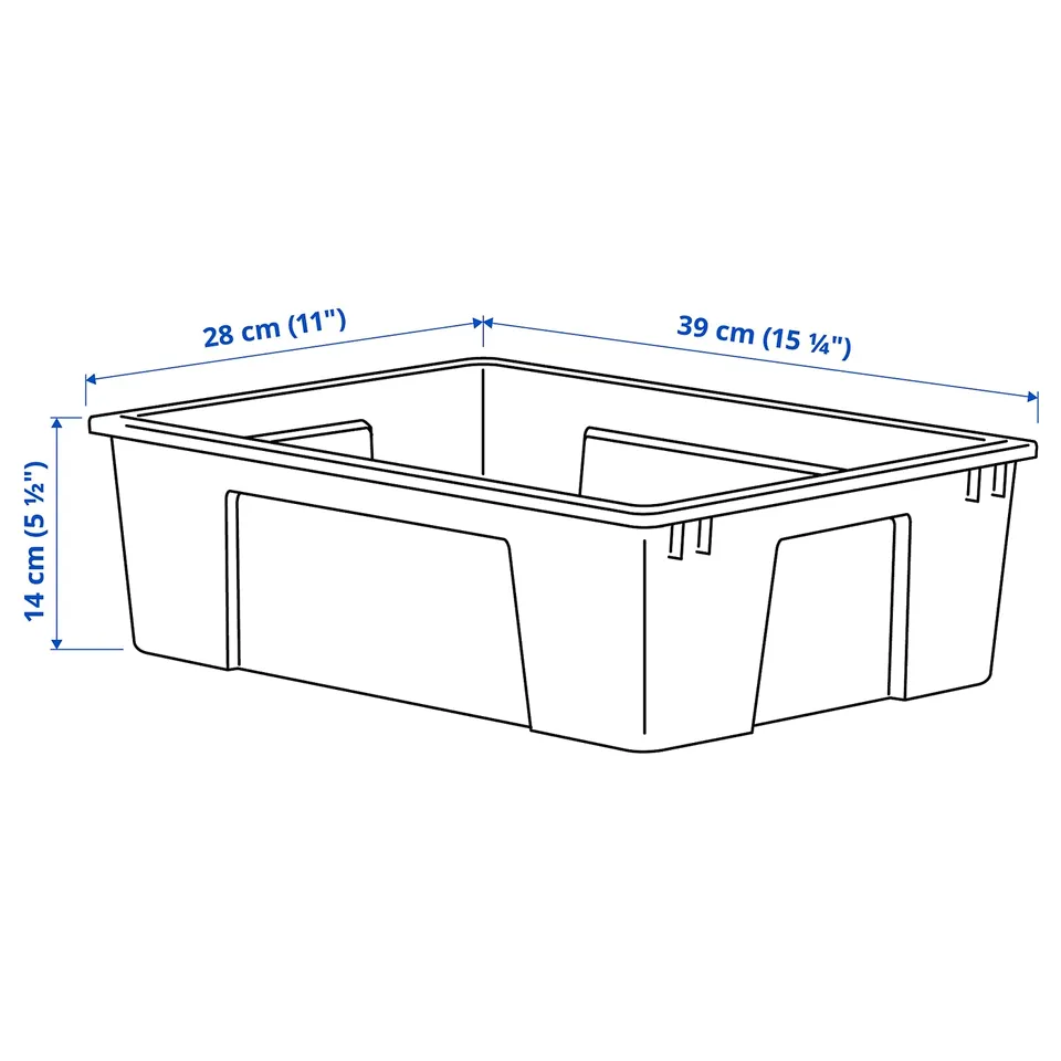 SAMLA Box, transparent, 39x28x14 cm/11 l