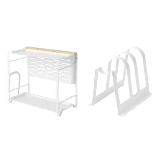 AVSTEG set: kitchen countertop organiser + cutting board and lid stand
