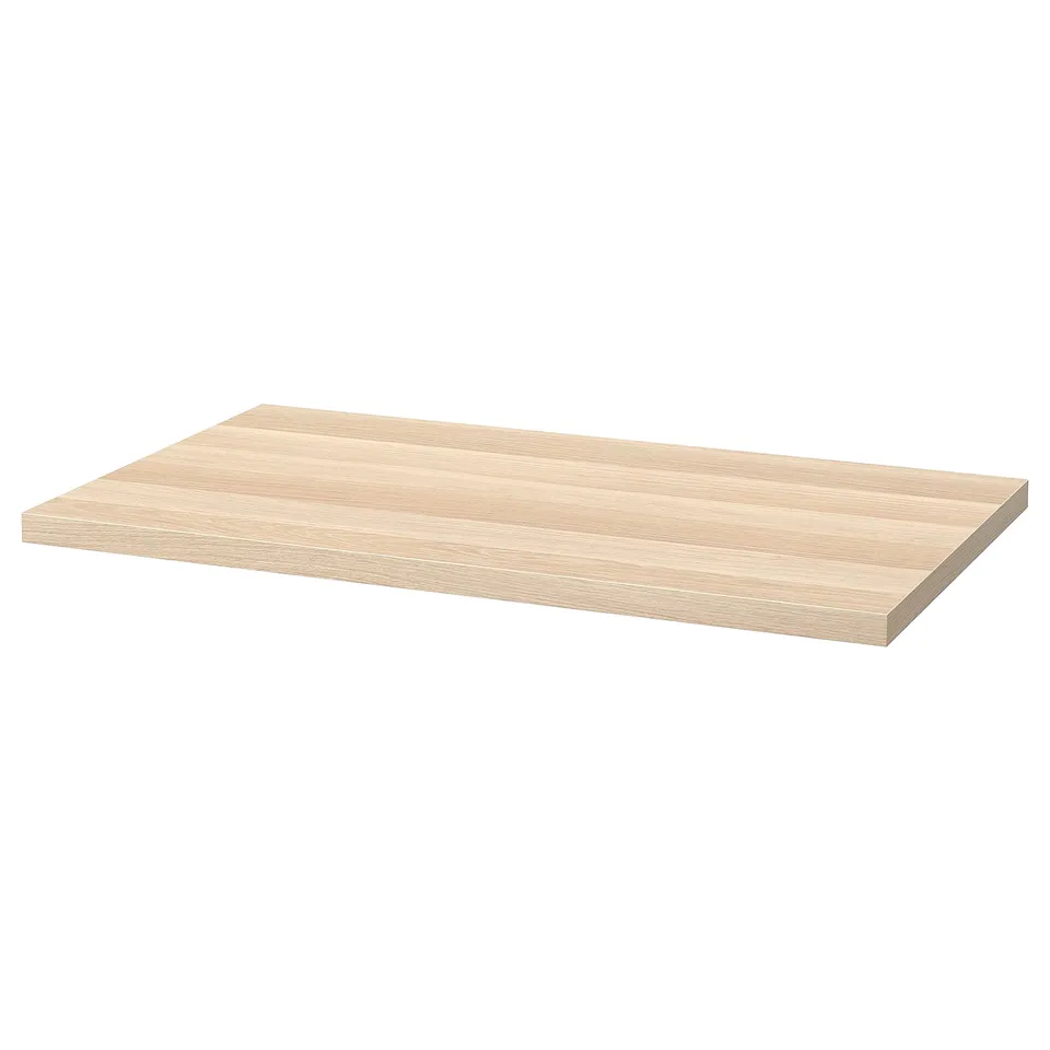 LINNMON / KRILLE Desk, white stained oak effect/black, 100x60 cm