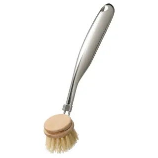 VÄLVÅRDAD dish-washing brush, stainless steel/beech, Length 22 cm