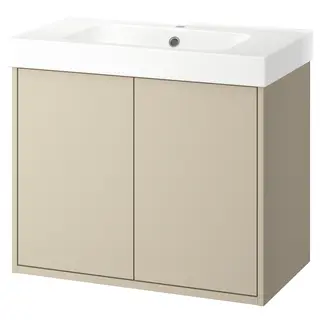 HAVBÄCK / ORRSJÖN wash-stnd w drs/deep wash-basin, beige, Width 82.3 x Depth 49.4 x Height 72.0 cm