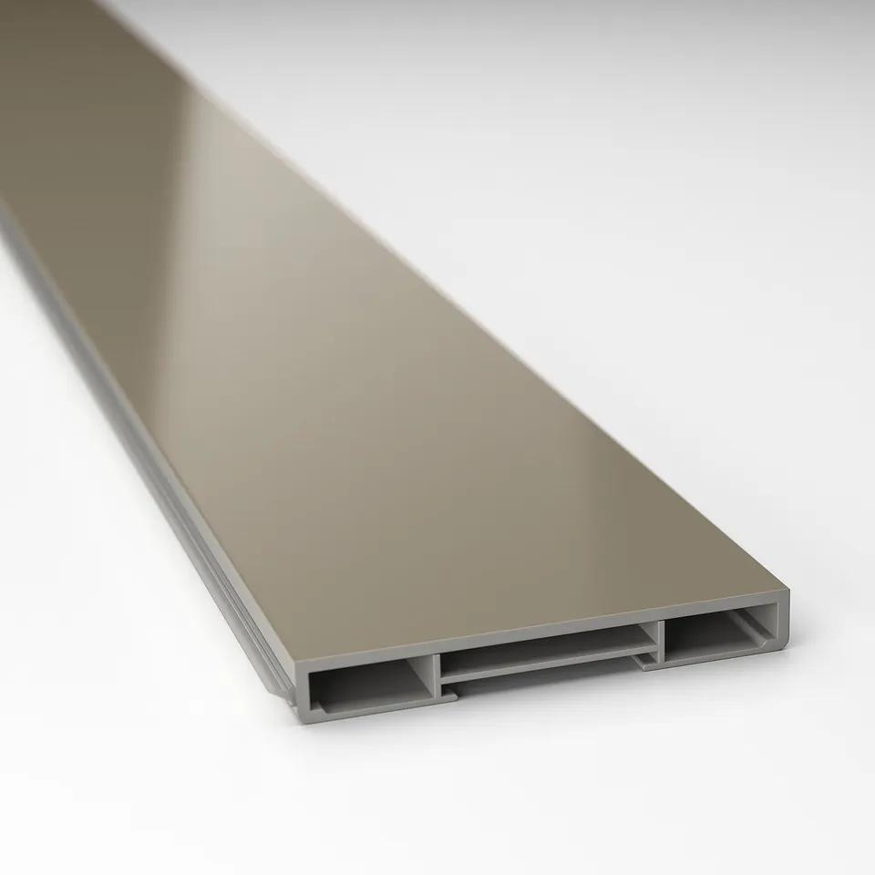 Sleek, modern kitchen plinth, smooth finish, durable material.