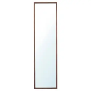 NISSEDAL mirror, walnut effect, 40x150 cm