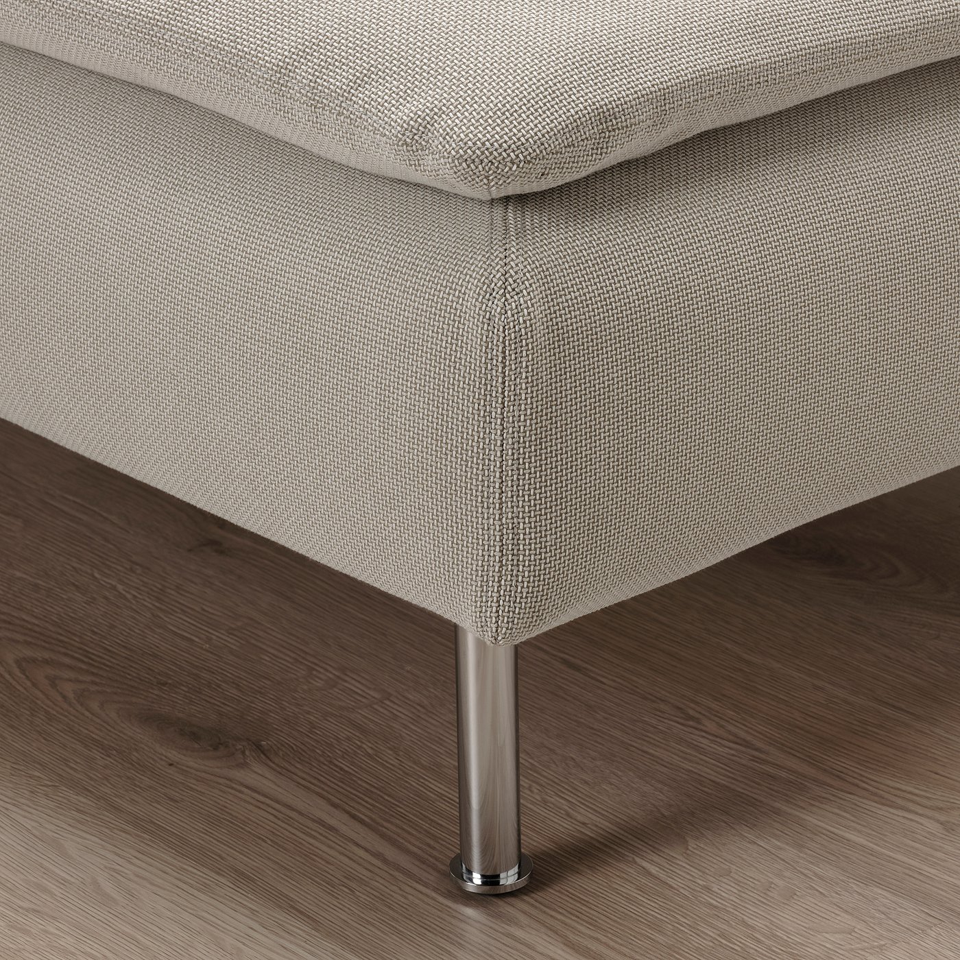 SÖDERHAMN sofa corner, stylish & durable, upholstered in a textured, cleanable fabric over solid wood & metal frame.