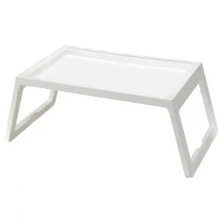 KLIPSK bed tray, white, Length 56 x Width 36 x Height 26 cm