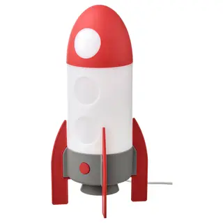 AFTONSPARV LED table lamp, rocket/multicolour, Height 30.7 cm
