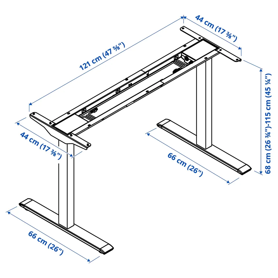 part: RODULF underframe sit/stand f table top