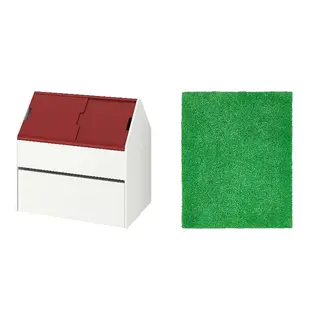 storage unit + rug set: storage unit with drawer + rug, high pile