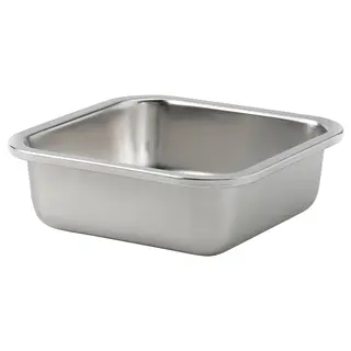 IKEA 365 + food container, square/stainless steel, 600 ml