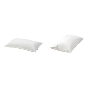 LUDDROS/VILDKORN set: pillow, low + pillow protector
