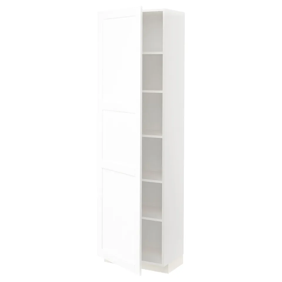 METOD kitchen cabinet - tall, 4 shelves, adjustable, reversible door.