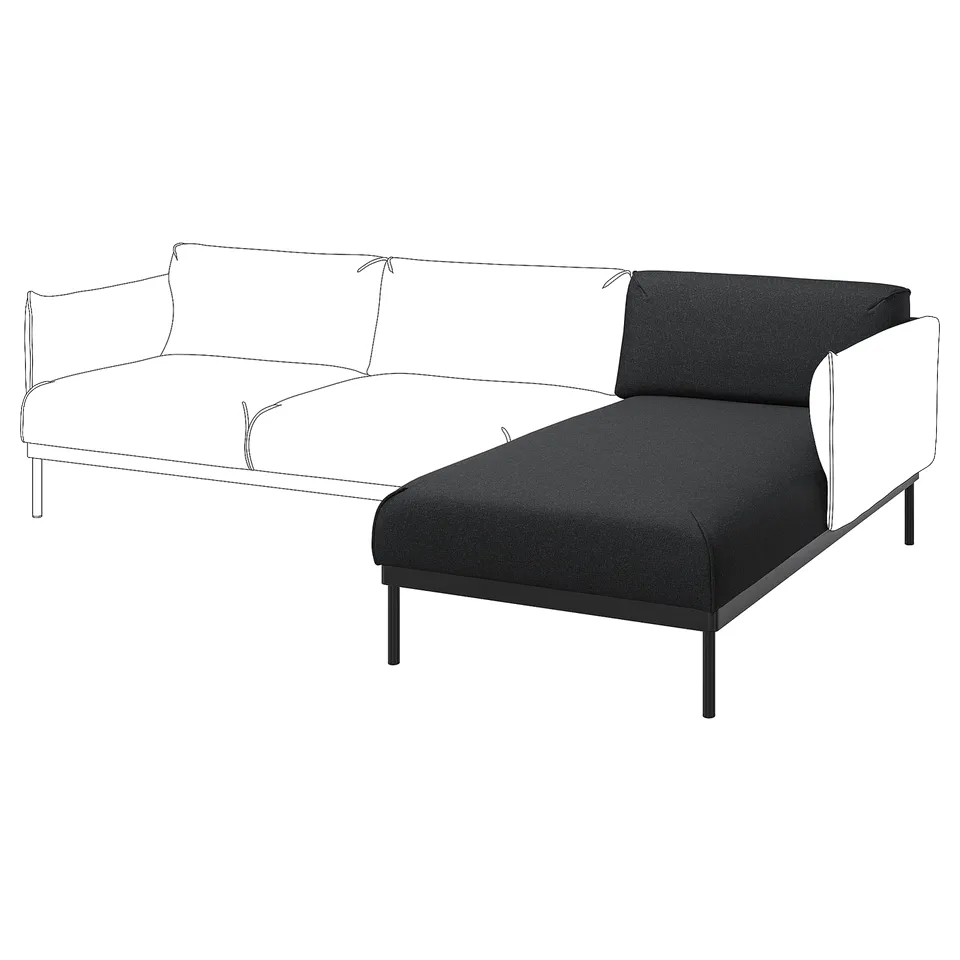 part: ÄPPLARYD chaise longue section