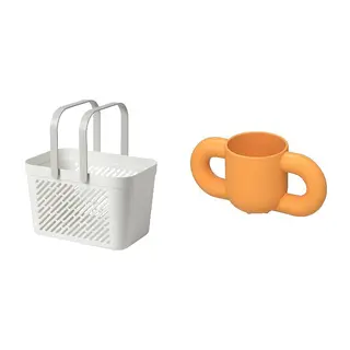 HUMLESJÖN/RÅNEN set: basket + mug