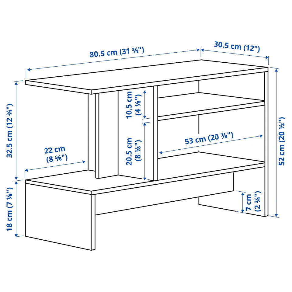 Illustration with measurements for the product: HOLMERUD.