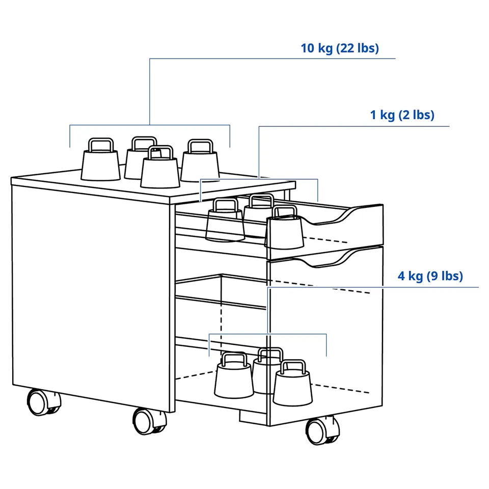 Illustration with measurements for the product: ALEX.