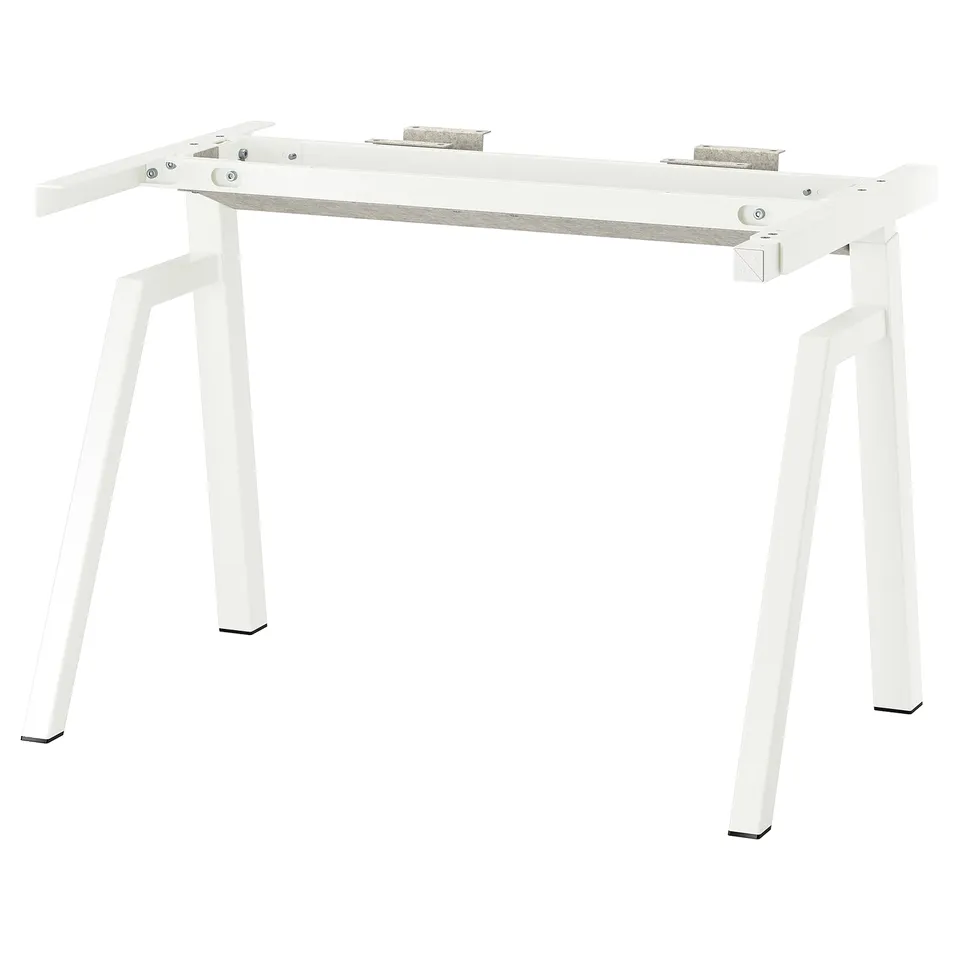 TROTTEN Underframe sit/stand f table tp, el, white, 120x70 cm